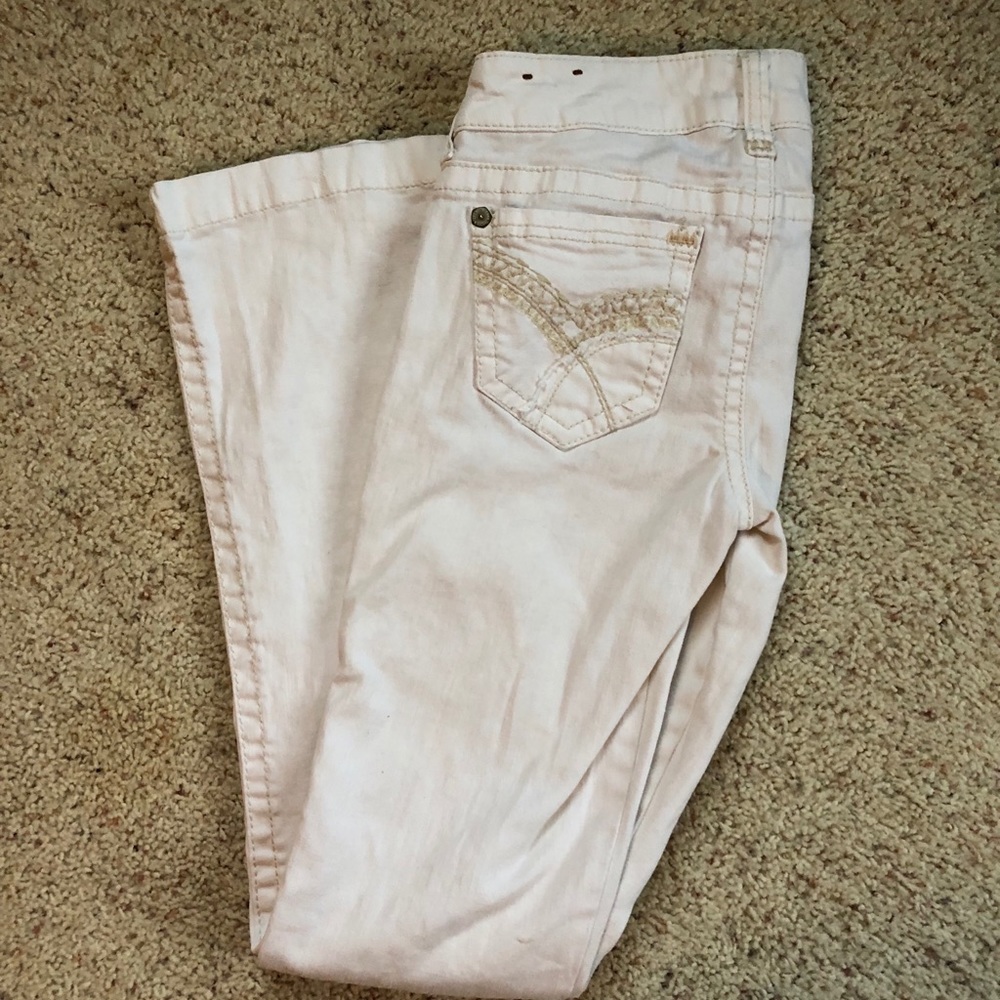 Wildflower White baby boot cut jeans
